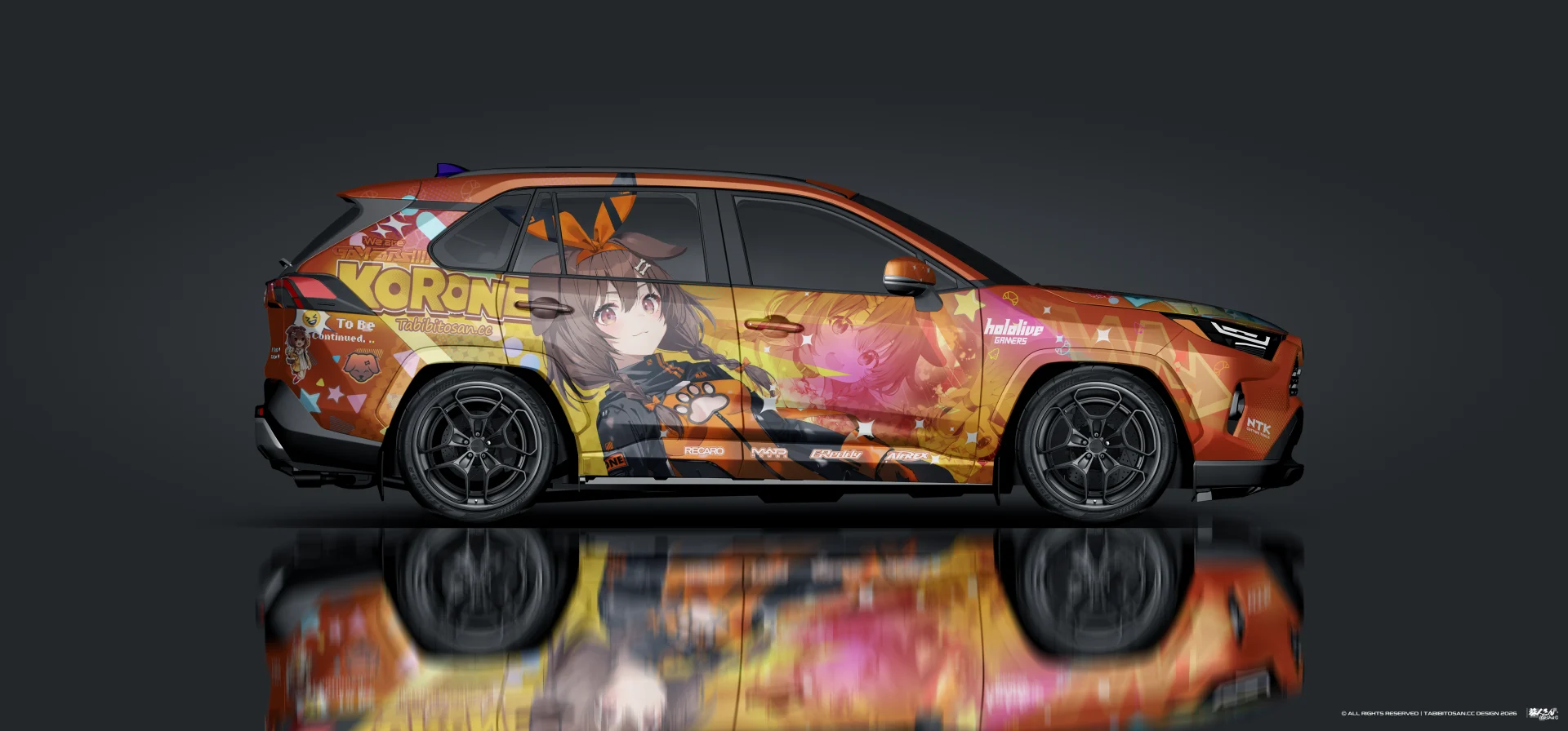 塔哔哔多桑设计的HololiveWe Are Gamers!!!痛车