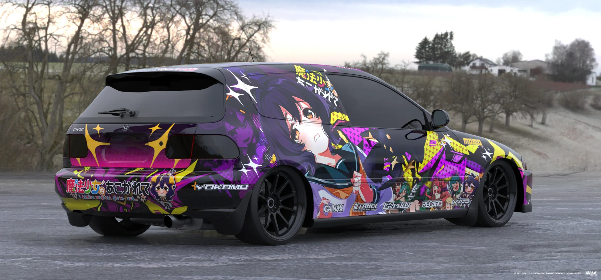 塔哔哔多桑设计的憧憬成为魔法少女柊舞缇娜痛车