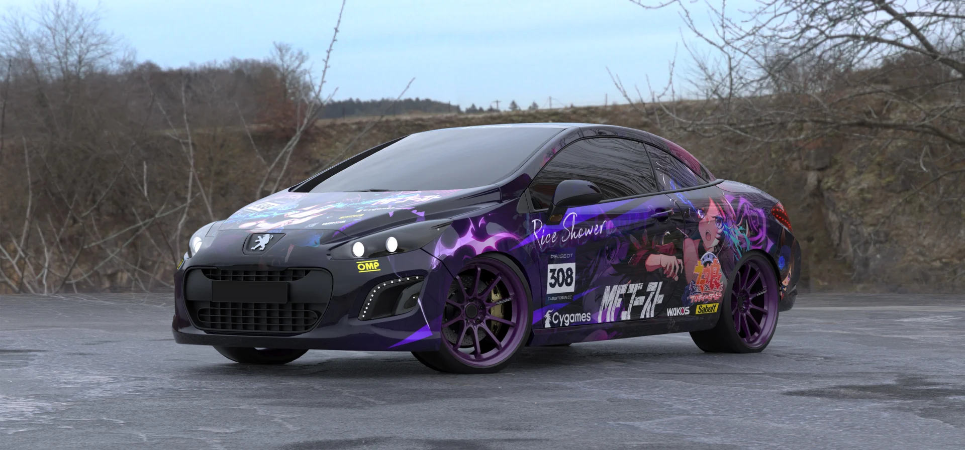 塔哔哔多桑设计的赛马娘米浴痛车