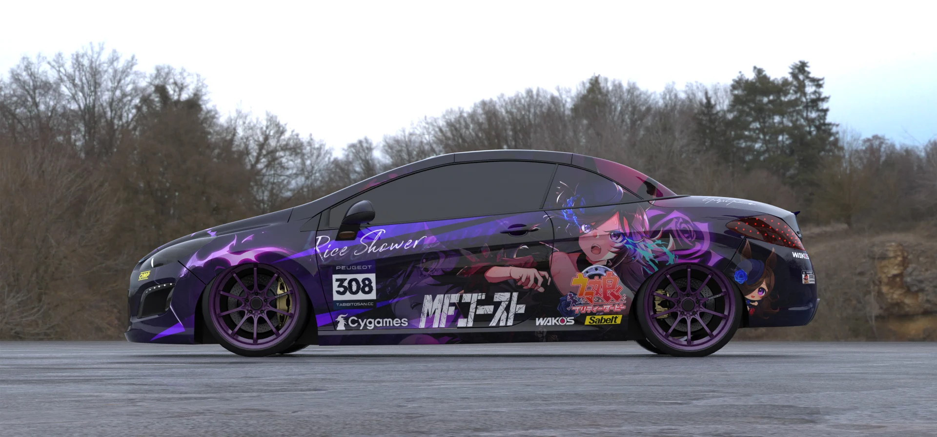 塔哔哔多桑设计的赛马娘米浴痛车