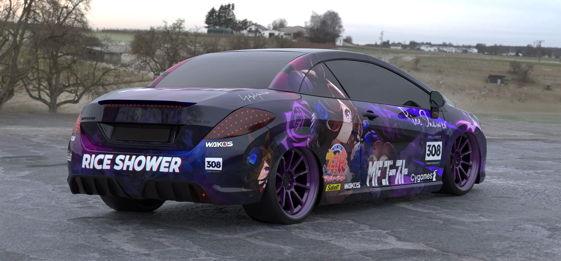 塔哔哔多桑设计的赛马娘米浴痛车