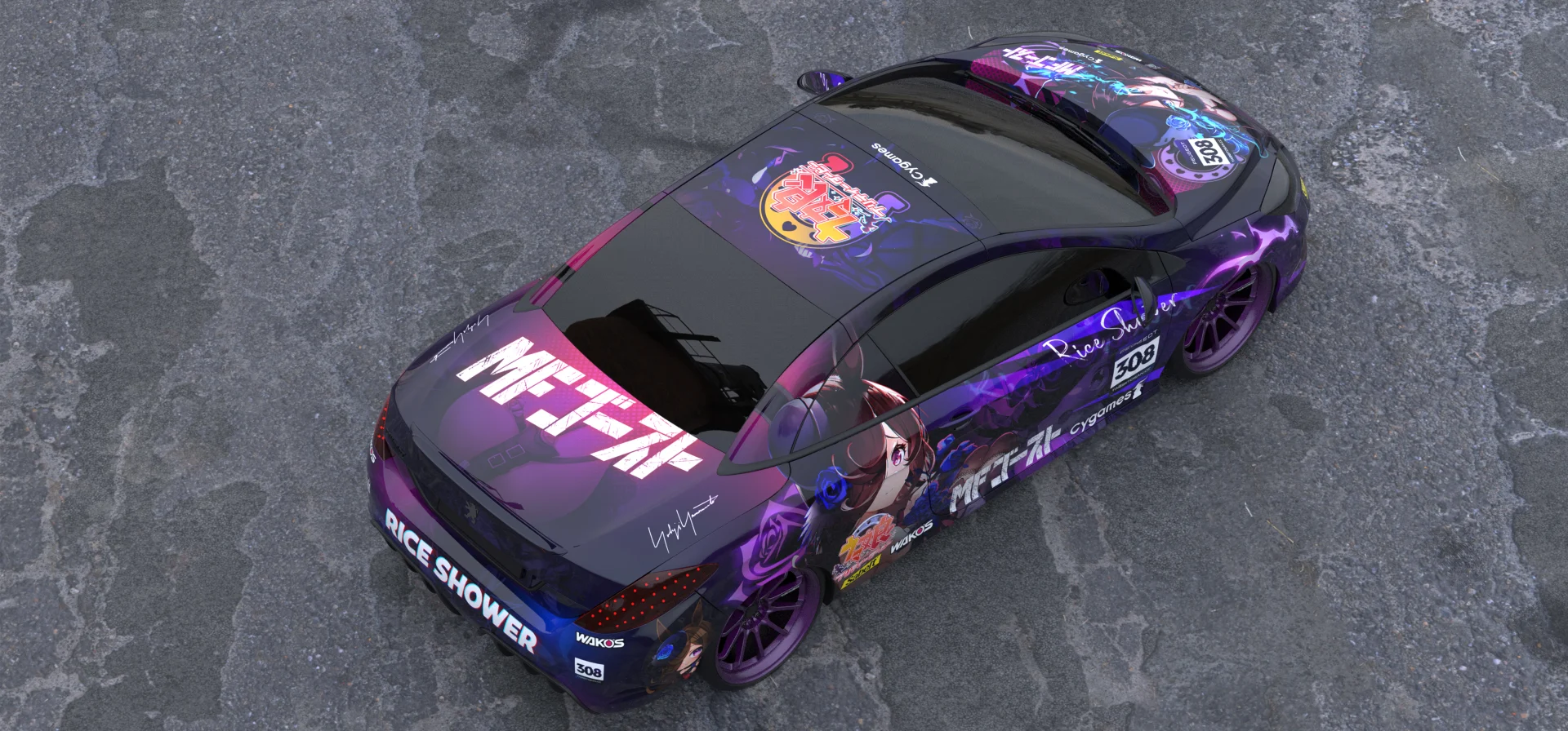 塔哔哔多桑设计的赛马娘米浴痛车