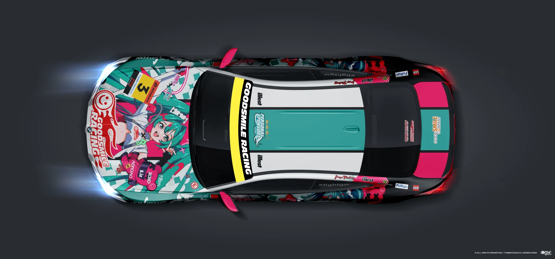 塔哔哔多桑设计的初音未来赛车初音 2025痛车