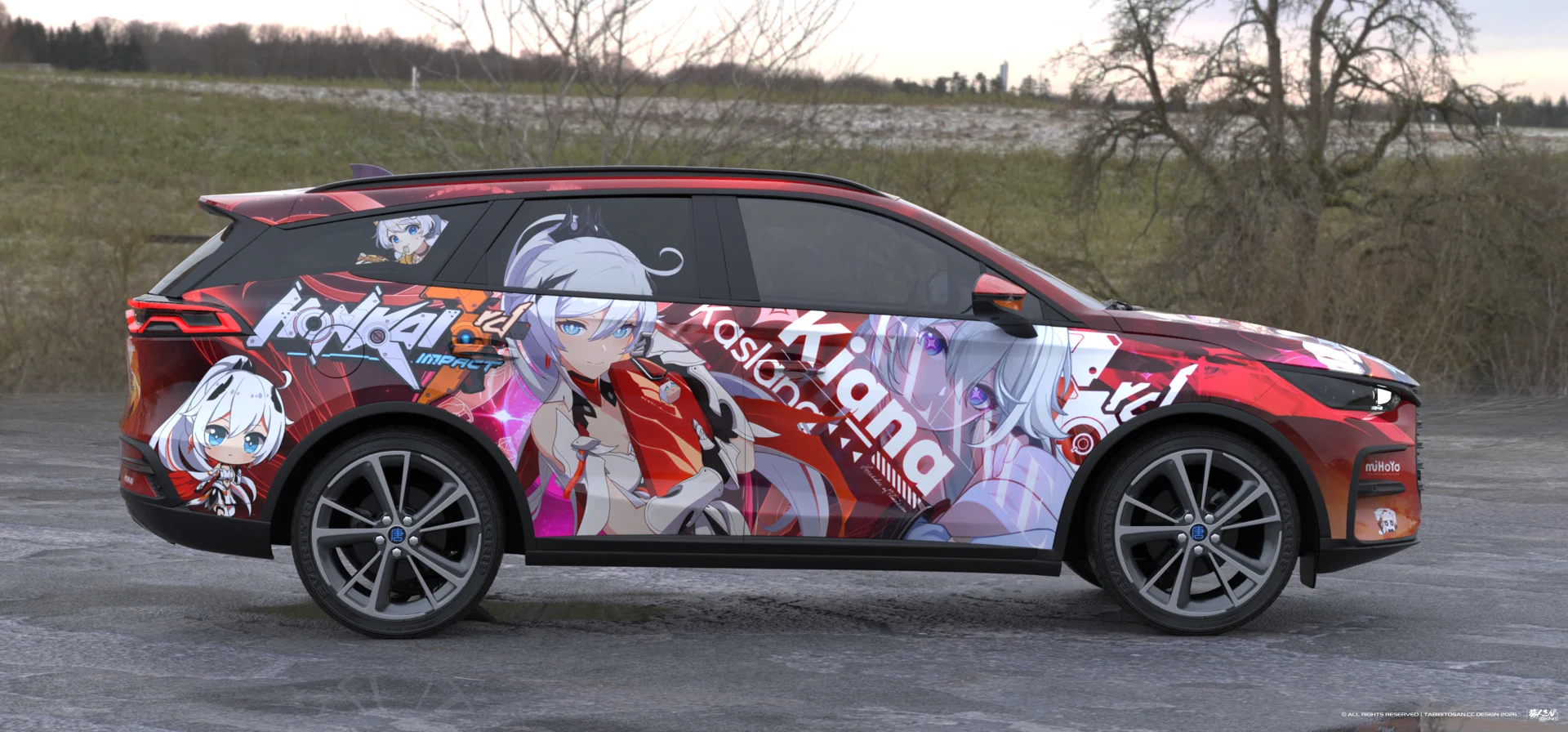 塔哔哔多桑设计的崩坏3琪亚娜·卡斯兰娜痛车