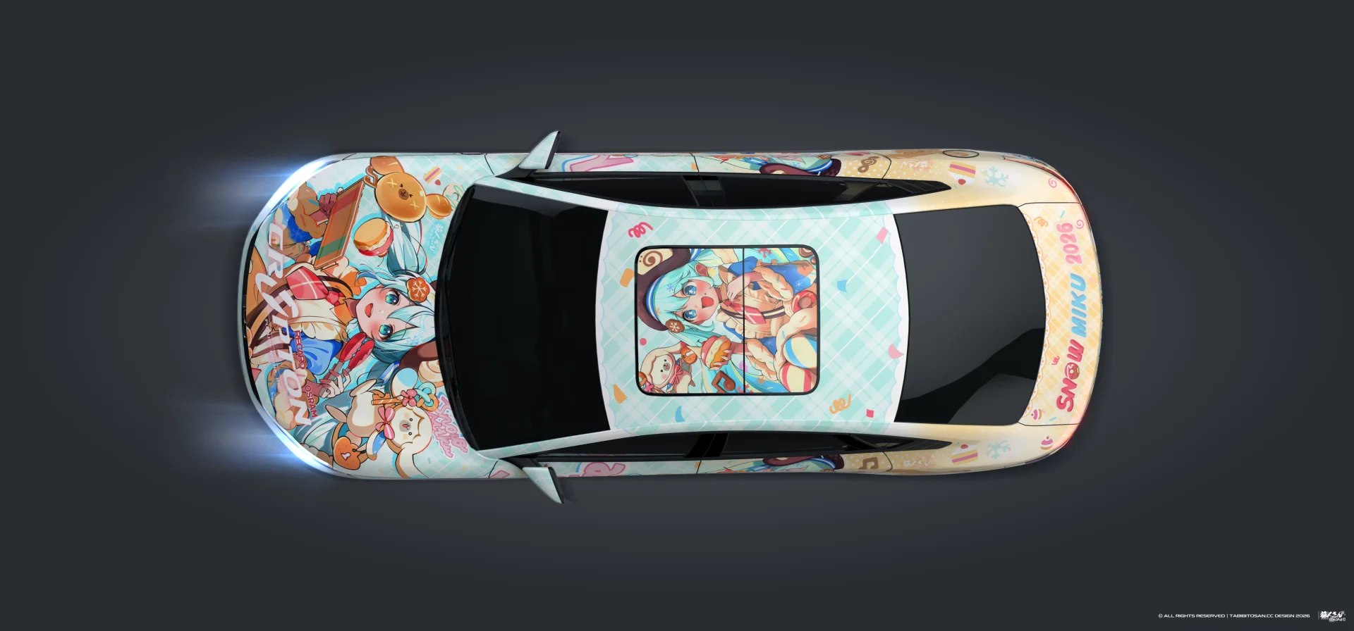塔哔哔多桑设计的雪初音 2026初音未来痛车