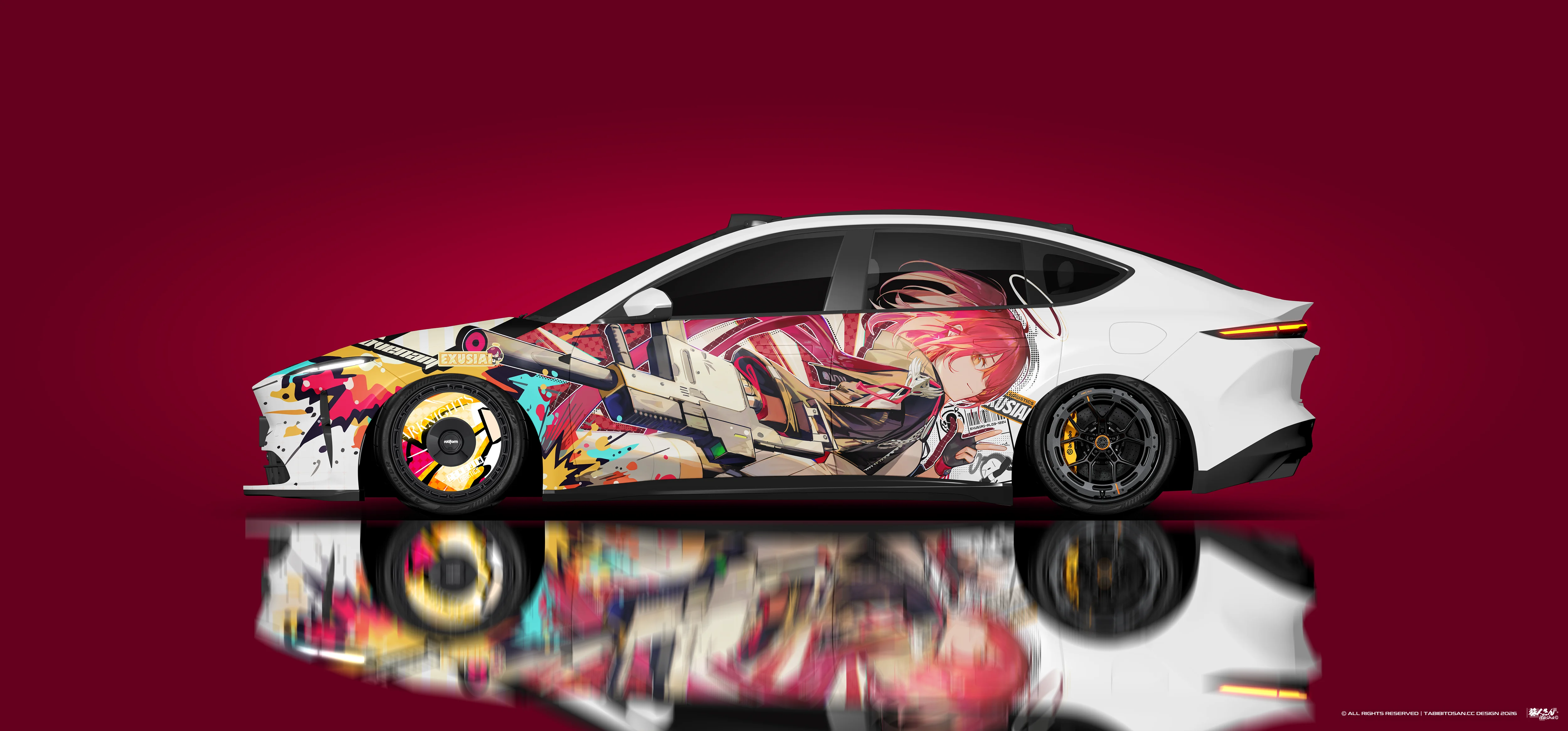 塔哔哔多桑设计的明日方舟新约能天使痛车