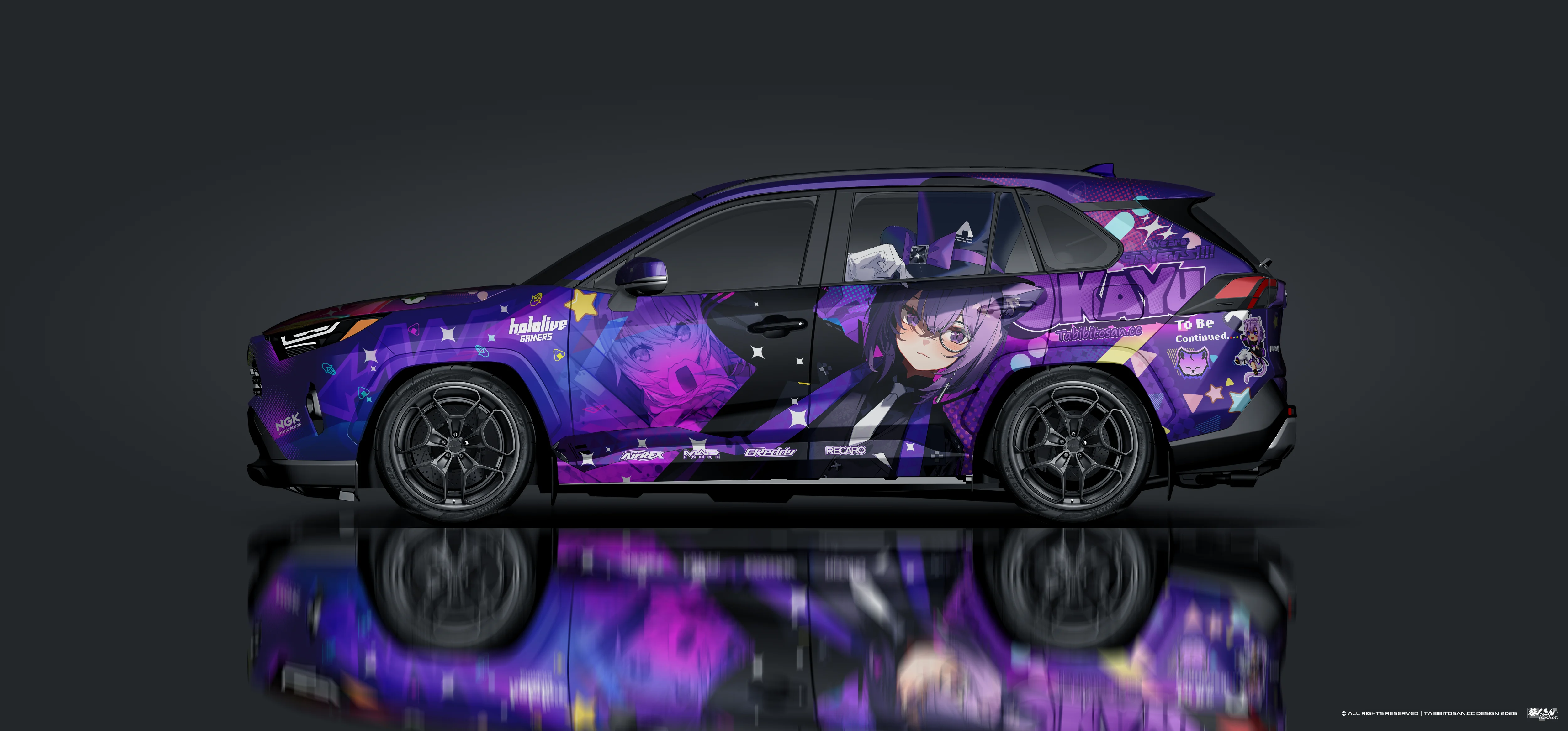 塔哔哔多桑设计的HololiveWe Are Gamers!!!痛车