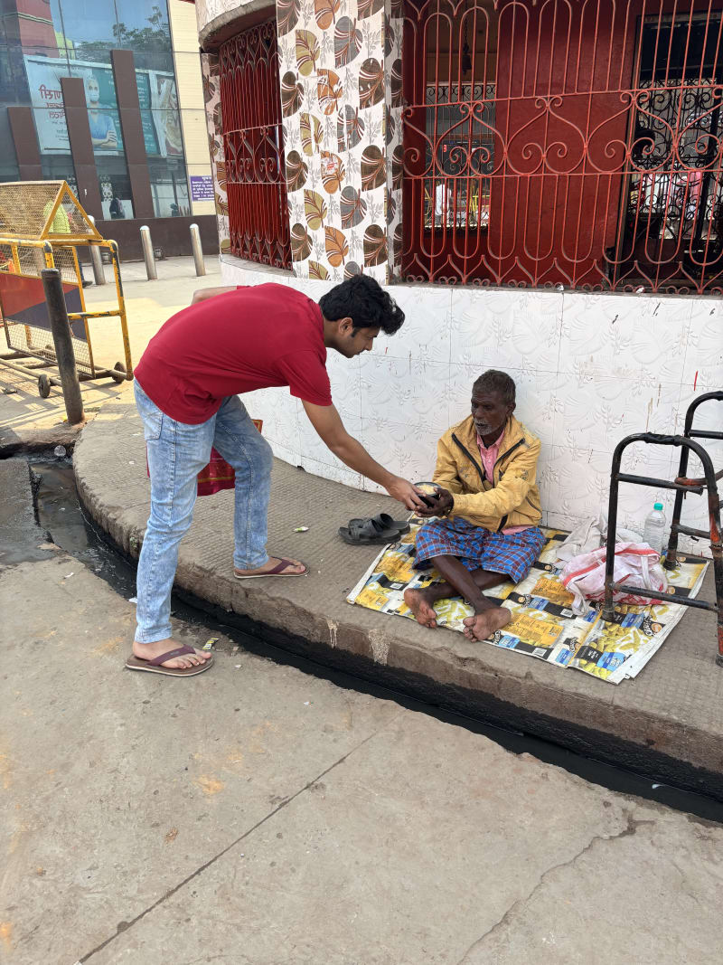 Children enjoying meals