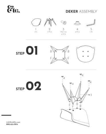 Deker - Metal Leg Assembly