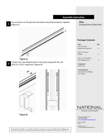 Alloy - Ceiling Power/Data Pole-3112080