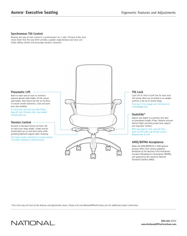 Aurora Ergonomic Features & Adjustments