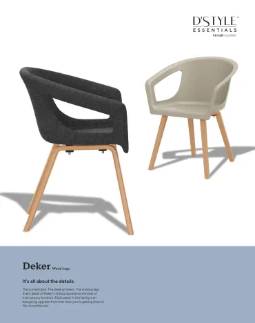 Deker Wood Legs Spec Sheet