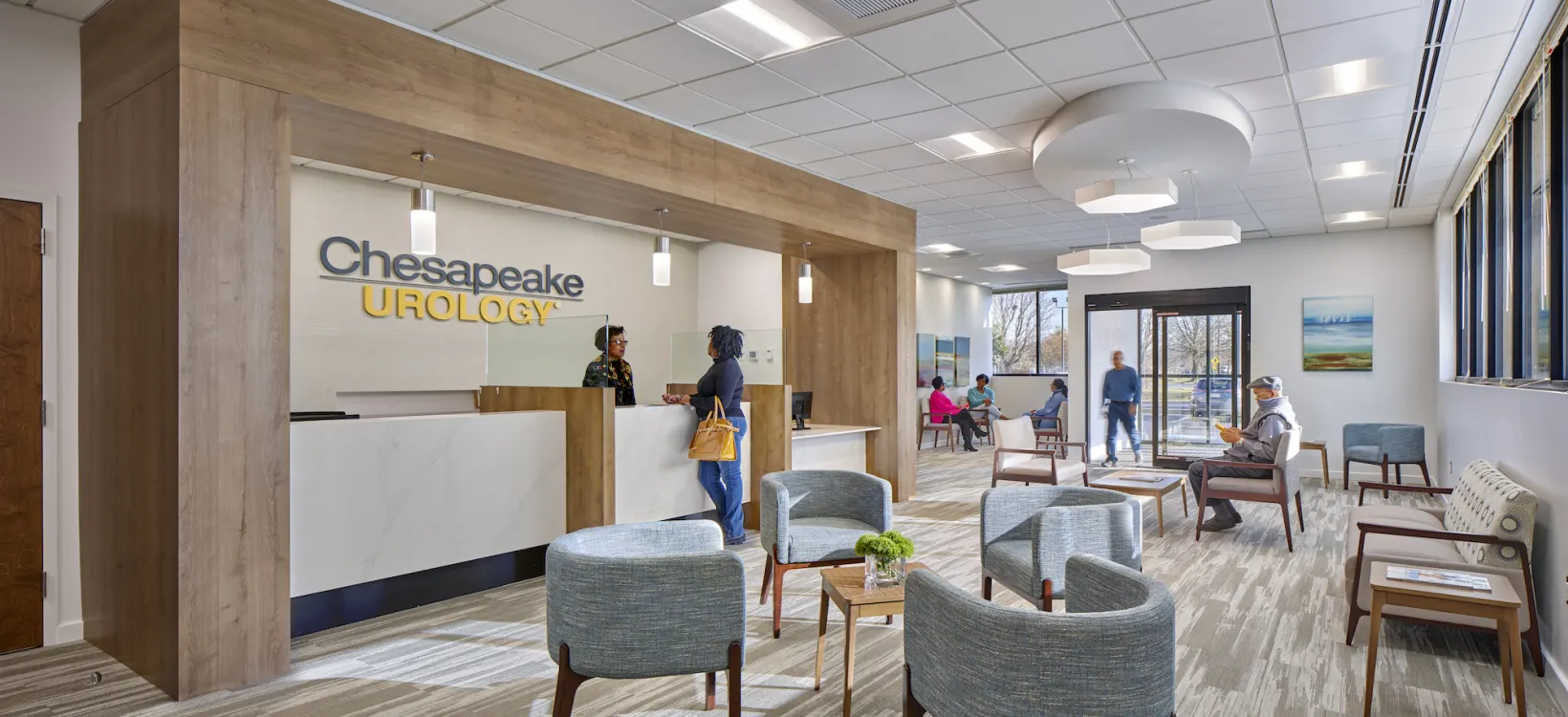 Chesapeaker Urology welcome space-Chesapeake Urology Clinic + Ambulatory Surgery