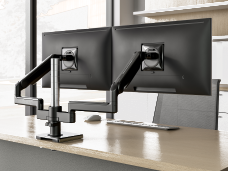Monitor-Arm-Duo-Grommet-Black-Environment