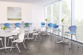 Cinch-Marshmallow-Blueberry-Platinum Metallic-Footings-Designer White-Environment-Cafe