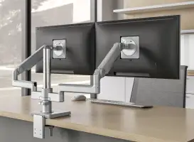 Monitor-Arm-Duo-Clamp-Silver-Environment