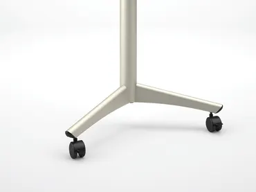 Facilitator Desk Base, Satin Nickel Metallic