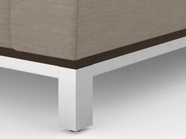 Platinum Metallic Metal Base, Wood Accent