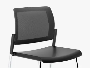 Mesh Back, Plastic Seat