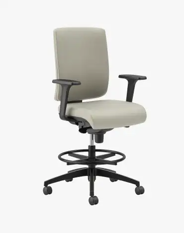 Lavoro-SOL-Stool-Upholstered-Mobile-Static-Arms