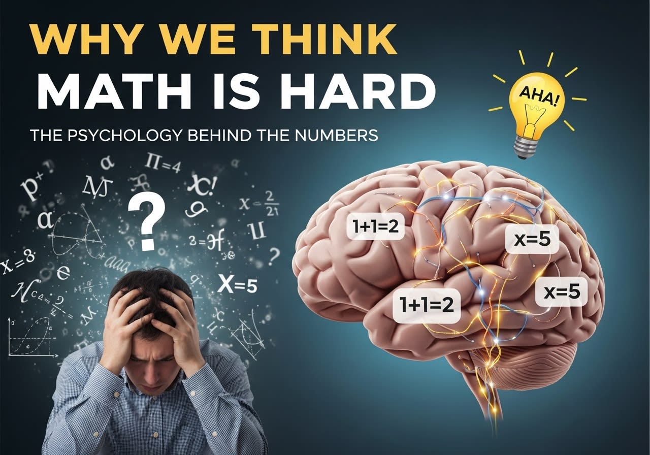 Why We Think Math is Hard - The Psychology Behind the Numbers - Featured image