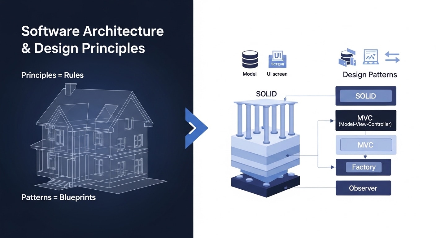 Design Patterns & Principles SOLID, MVC - Featured image