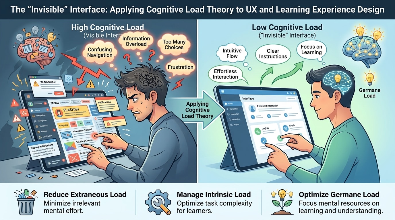 The “Invisible” Interface: Applying Cognitive Load Theory to UX and Learning Experience Design - Featured image