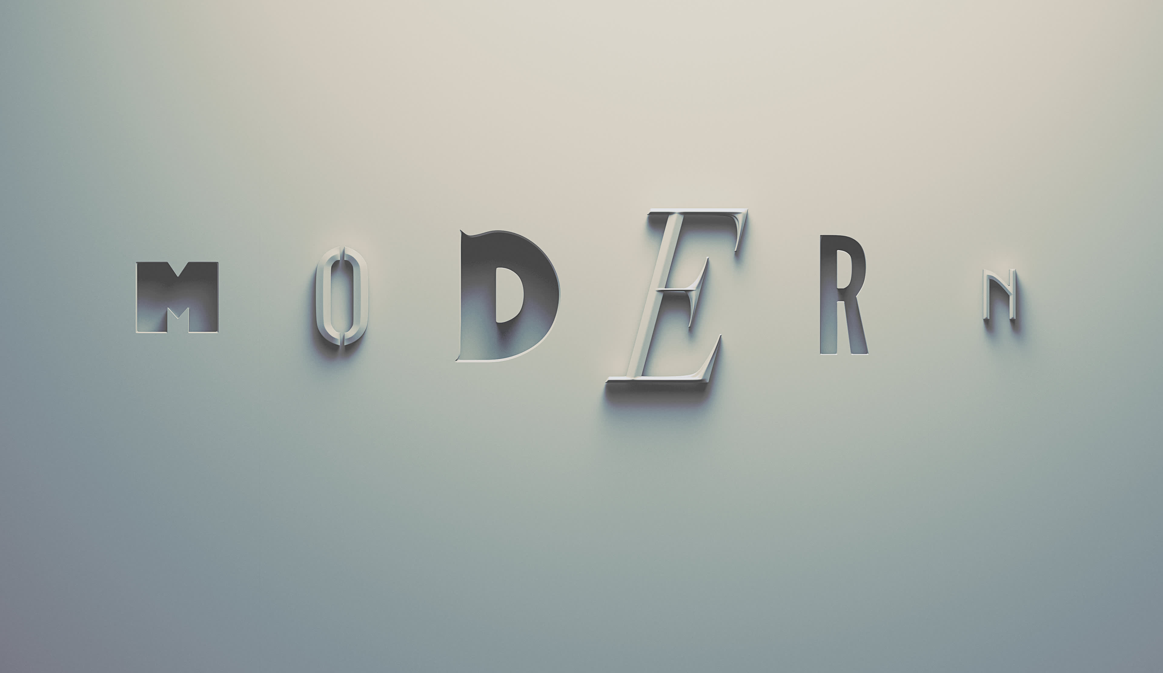 Modern logo in 3D