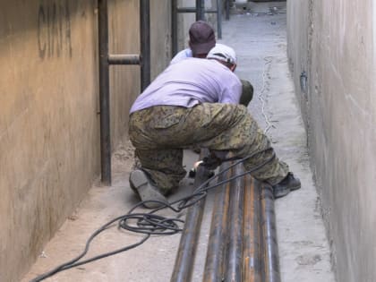 Началось восстановление газопровода на улице Шахбазова