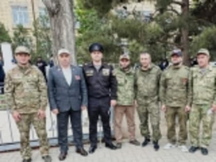 Бойцы СВО из Гумбета приняли участие в акции «Знамя Победы»