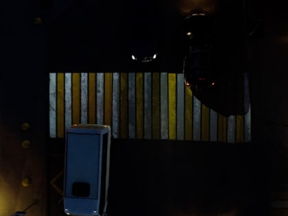 В Дагестане появился первый проекционный пешеходный переход