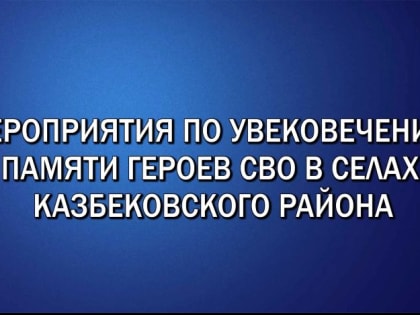 Итоги года. В ряде сел Казбековского района прошли мероприятия по увековечению памяти участников СВО