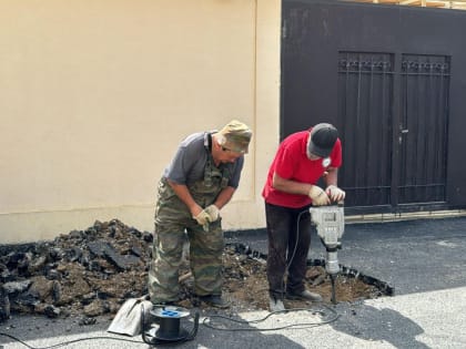 Благоустройство ул. Союзной ведется в Махачкале