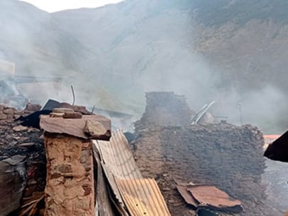 В селе Хутрах произошёл крупный пожар