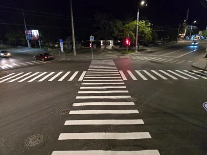 В Махачкале начали пилотный проект нанесения диагональной дорожной разметки