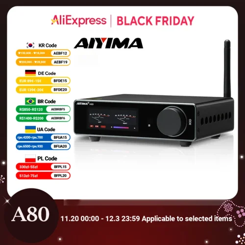 AIYIMA A80 TPA3255 アンプ おすすめ - 300W×2 ハイレゾ HIFI D