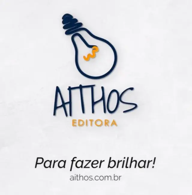 Marca visual da Aithos Editora com o lema "Para fazer brilhar!", empresa que publica o RPG Castles & Cruzades no Brasil.