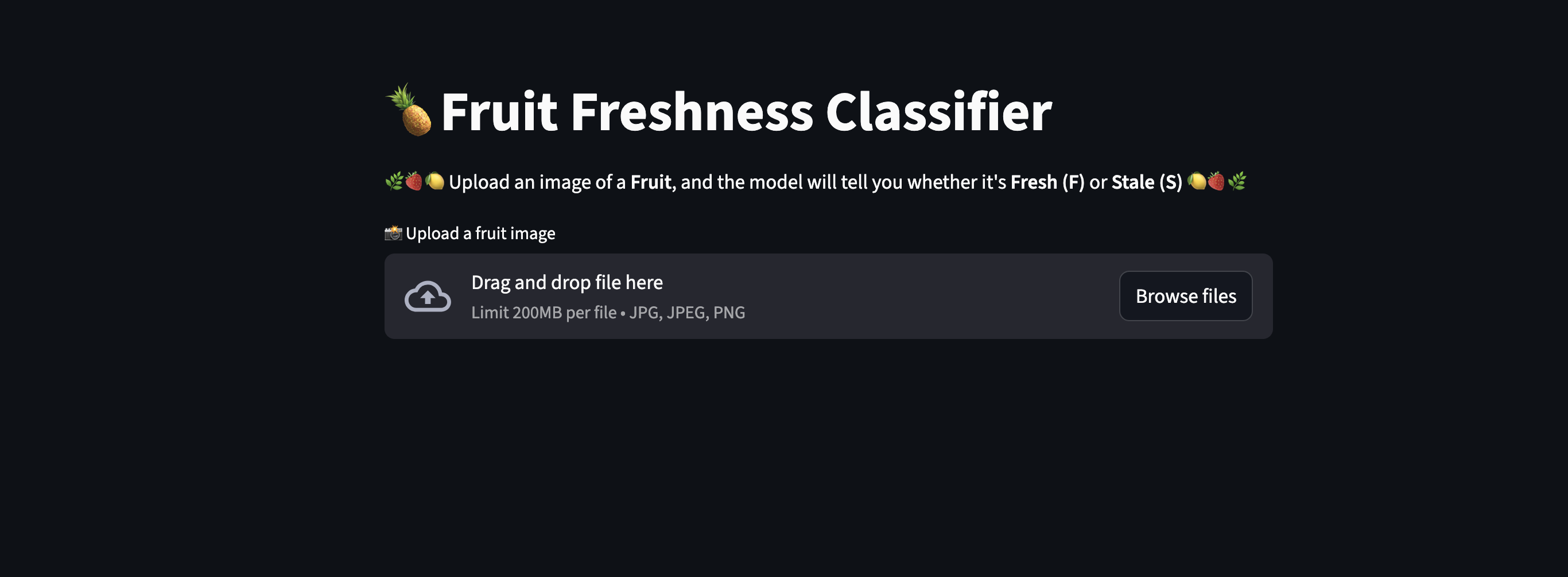 Fruits Freshness Classification