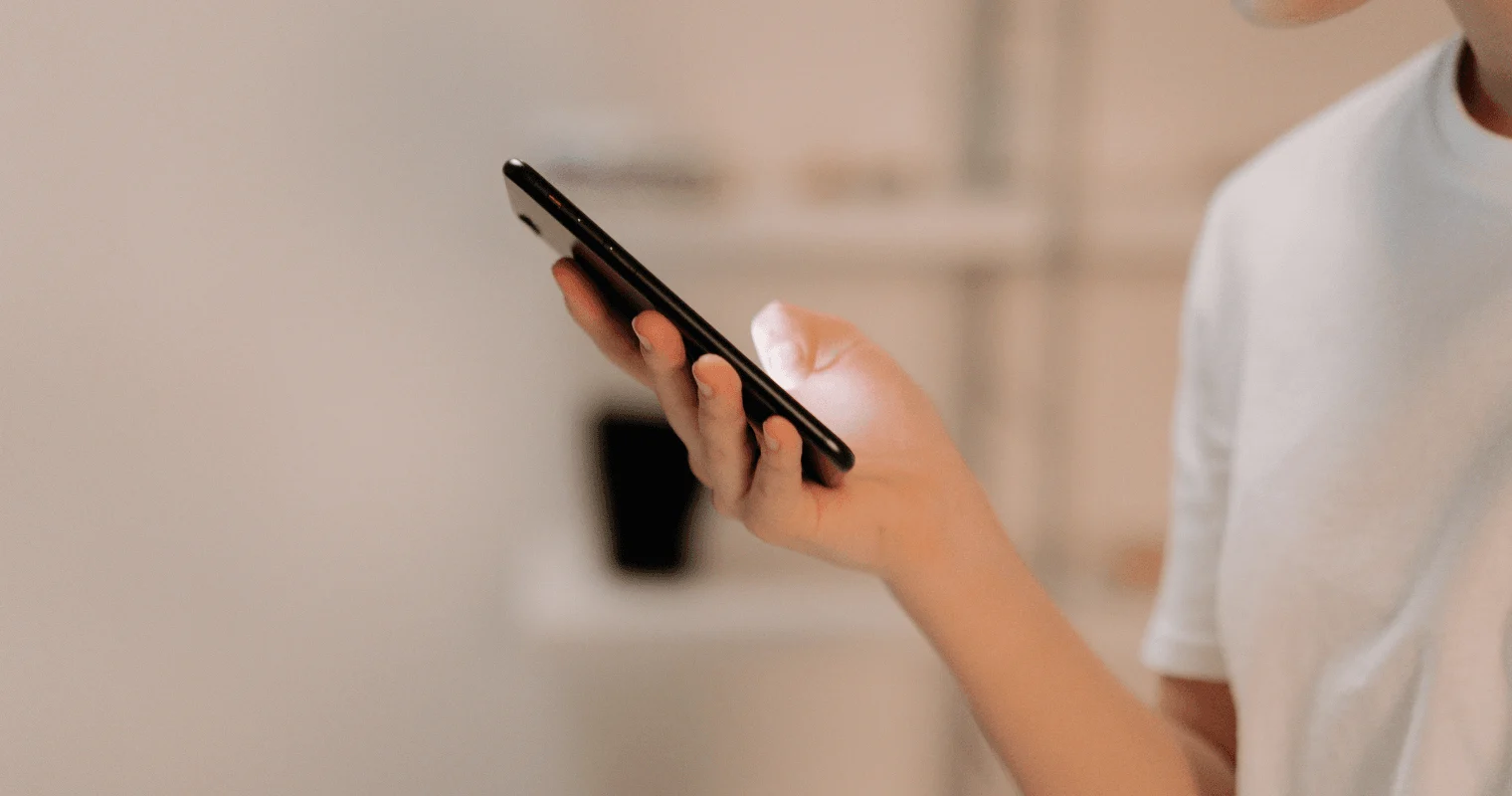 scrolling on phone