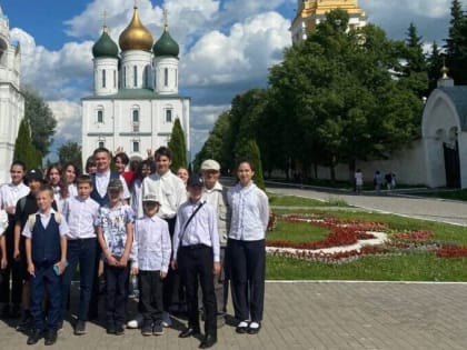 Детский духовой оркестр из подмосковной Каширы выступил в Белоомуте