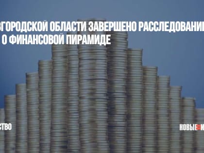 В Новгородской области завершено расследование дела о финансовой пирамиде