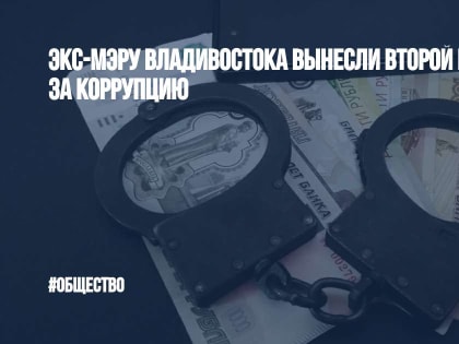 Экс-мэру Владивостока вынесли второй приговор за коррупцию