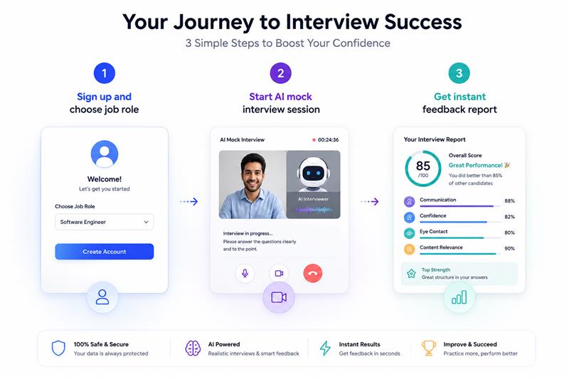 Step-by-step guide to free AI interview practice on UpInterview in 2026