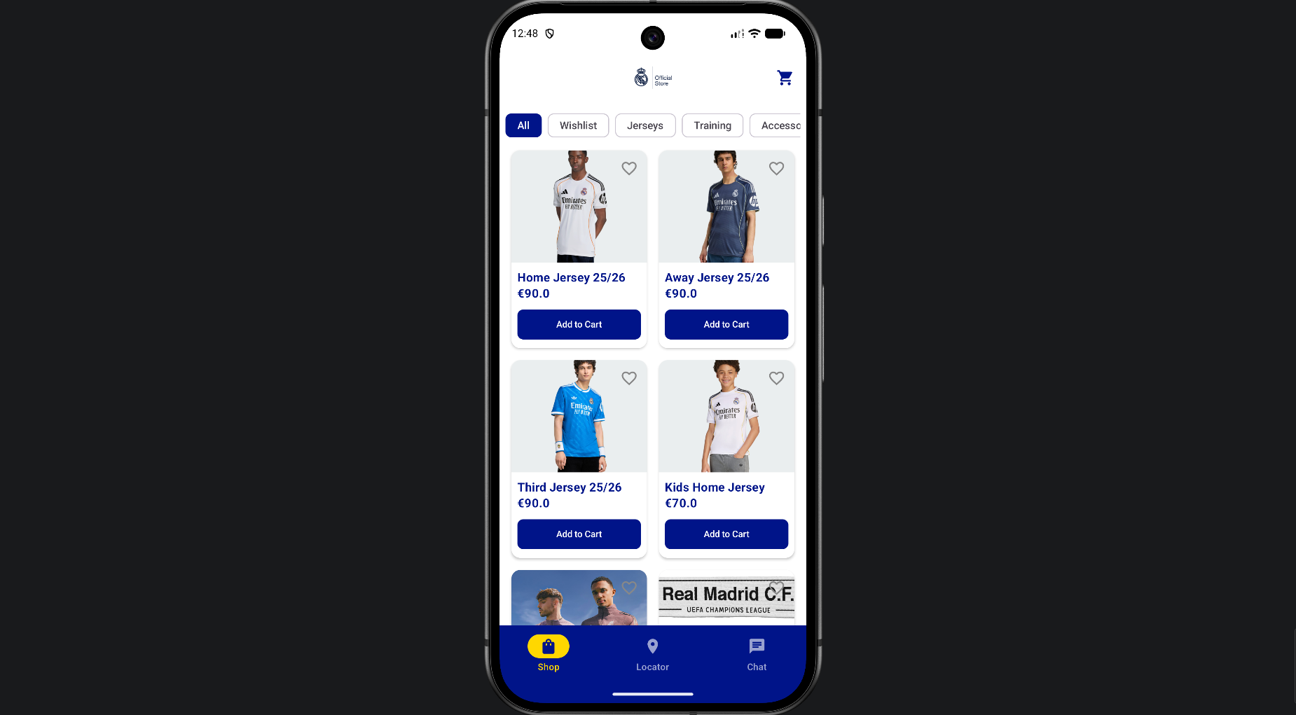 Real Madrid Store App