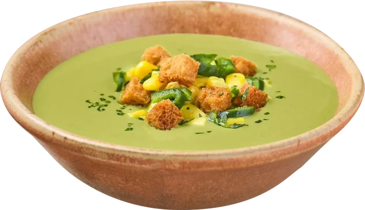 Crema de poblano y elote
