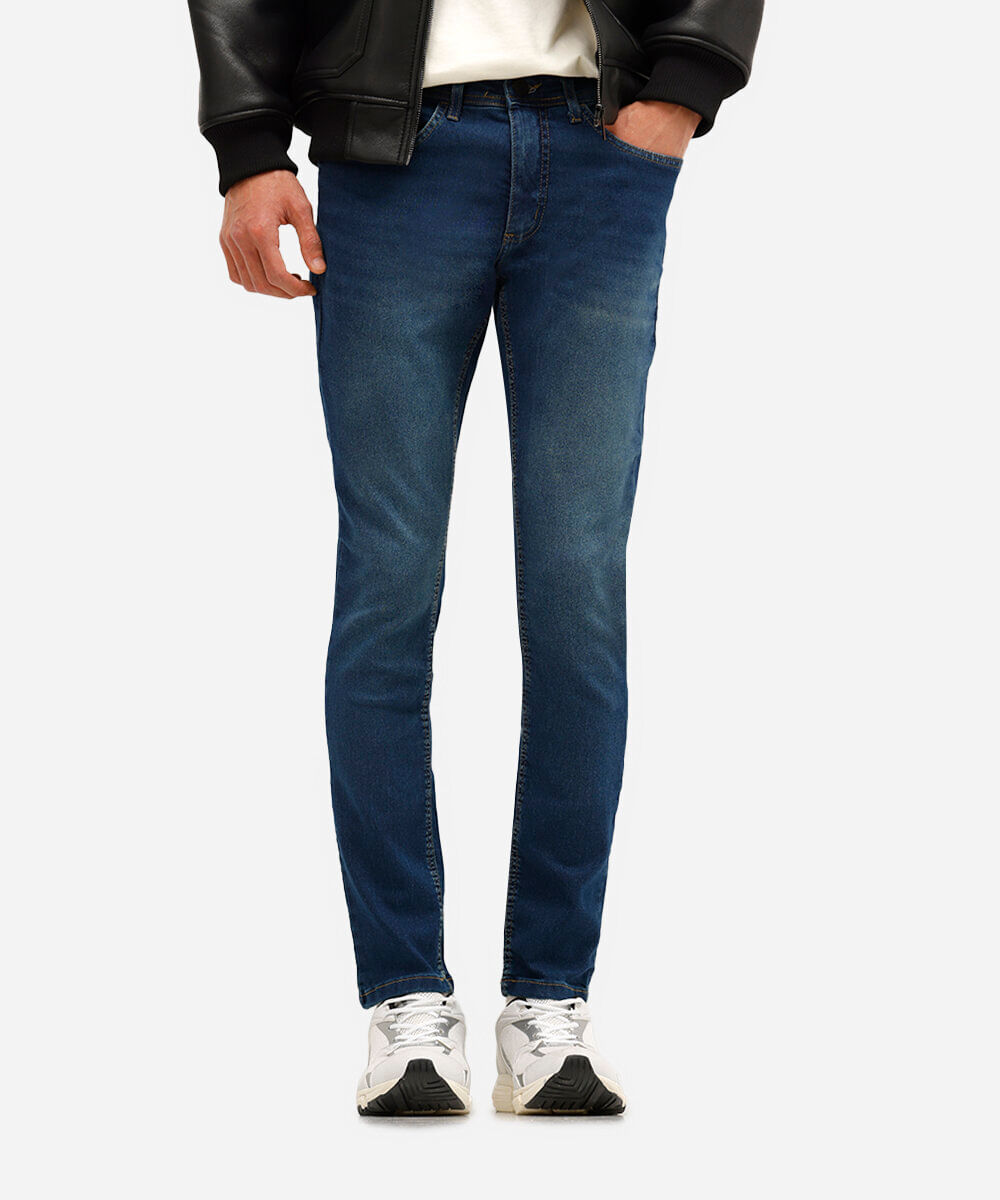 calça jeans super skinny azul