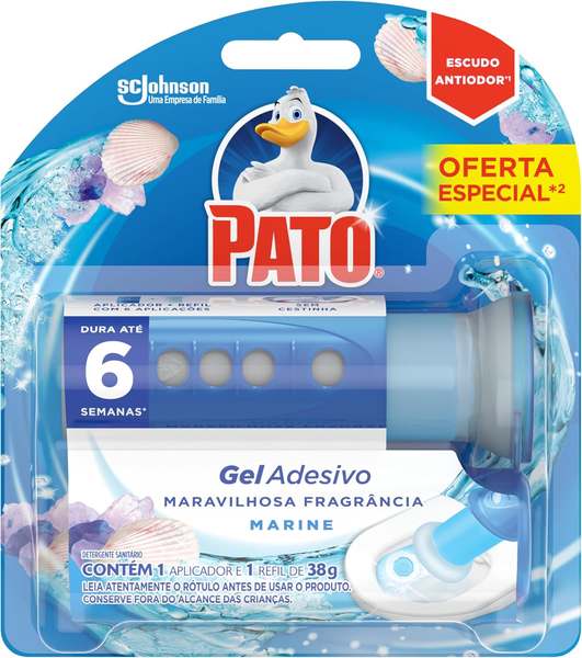 Pato Desodorizador Gel Adesivo Marine,