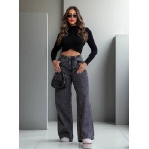 Calça Jeans Feminina Wide Leg