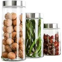 Kit 3 Pote Hermético Vidro