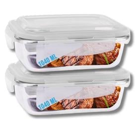 Conjunto 2 Potes Vidro Hermético